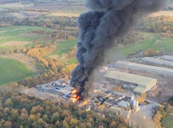 This incredible aerial shot from Paul Atherley shows the flames and the size of the fire.
