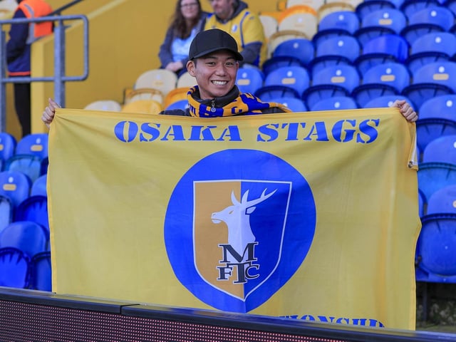 Mansfield Town fans ahead of kick-off at the weekend.