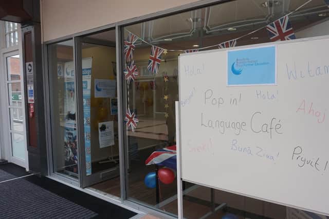 The café welcomes all.