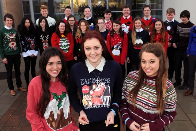 Back to 2013 for this St Joseph's RC Academy sixth form Big Christmas Jumper Day in South Tyneside.