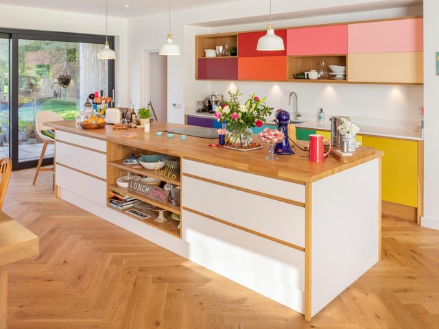 An exterior view of the Kebony-clad new family home in Braishfield, Hampshire.