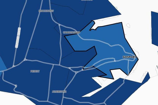 Cases rose by 44.4 per cent in Gosport Town in the seven days to November 13 - up 4 to 13.