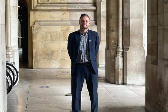 Coun Ben Bradley in Westminster.