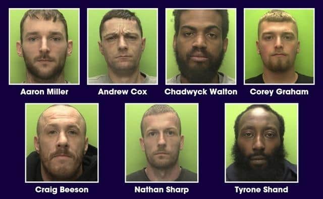 Among those jailed were men from Kirkby and Bulwell