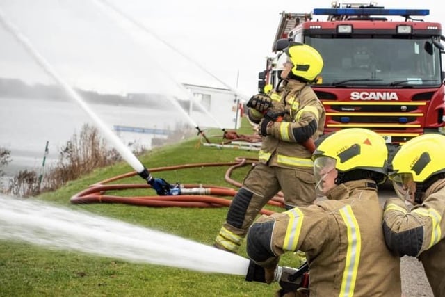 The training exercise involved the use of the High Volume Pump (HVP)