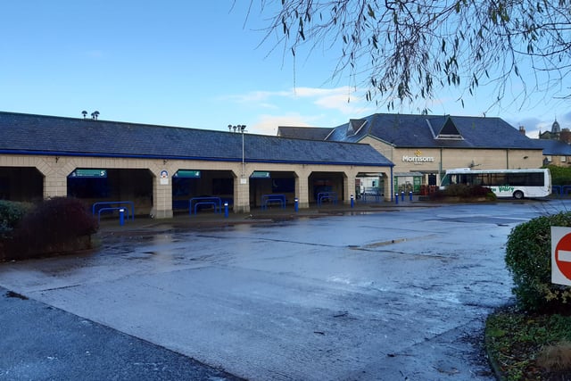 Bus services are running but it was quiet at Alnwick bus station.