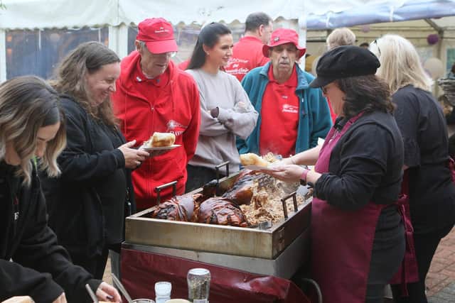 Visitors enjoyed a hog roast.