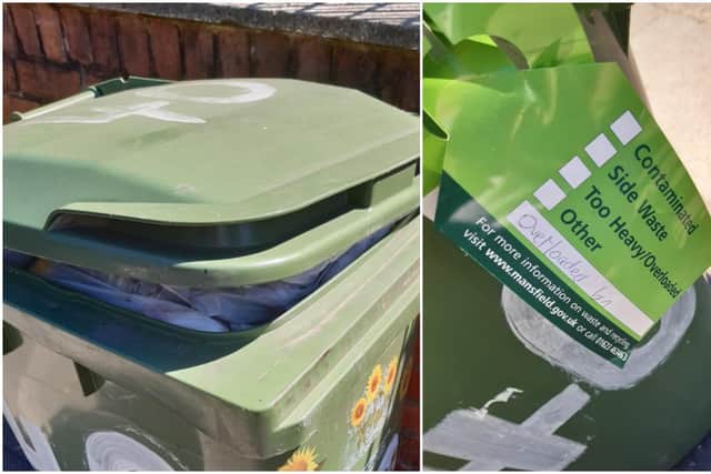 A Mansfield woman has slammed 'obnoxious' refuse collectors who wouldn't empty her bin due to a 'closed lid' policy.