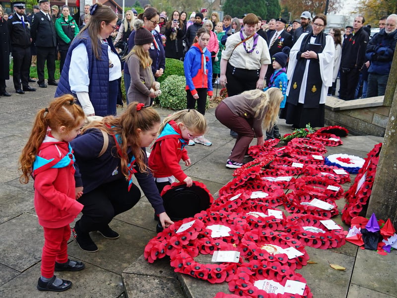 Young members of the community paid their respects.