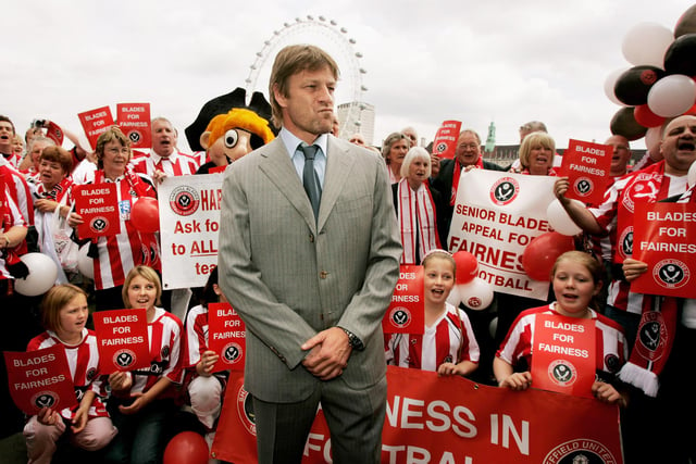 Asked by the Daily Mirror in 2008 what his epitaph would be, actor Sean Bean - a staunch Blades fan, as this picture shows - said: "He was a good father, a decent bloke and a good actor. And he was so pleased to have lived long enough to see Sheffield United win their fourth consecutive Premiership title on goal difference from Leeds United."