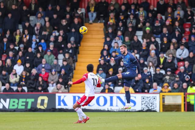 Action from Stags' game at Stevenage.