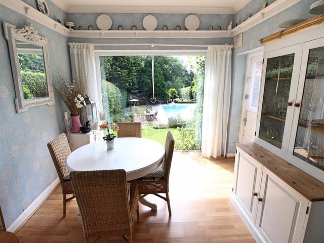 The dining area, in the open-plan breakfast kitchen/dining area.