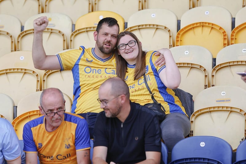 Mansfield Town fans ahead of the draw with Bradford City.