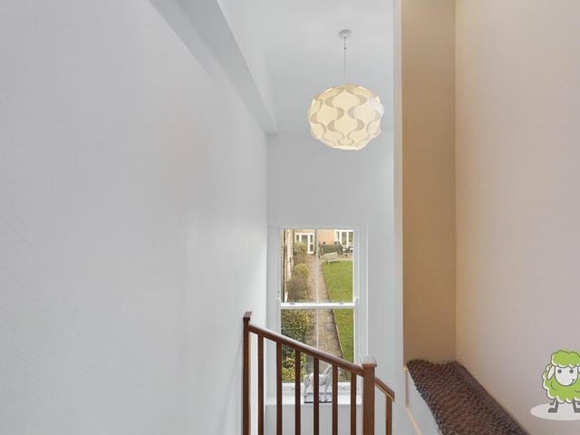 The landing on the first floor of the £240,000-plus Mansfield mews house.