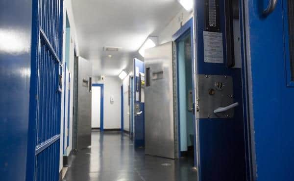 Custody suite. Photo issued by Nottinghamshire Police.