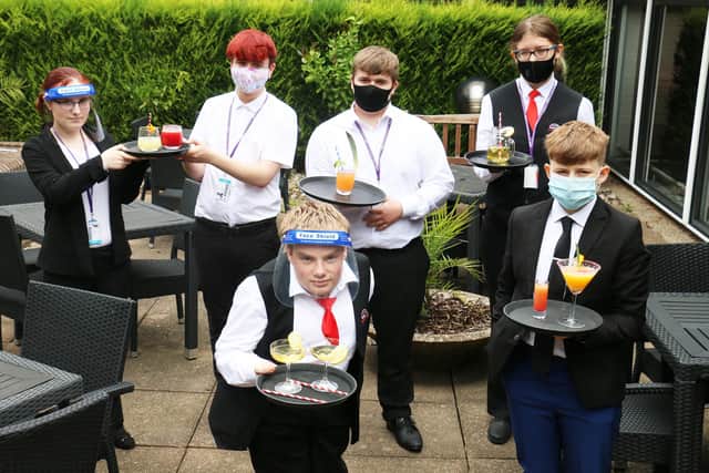 Some of the final products created by catering and hospitality students.
