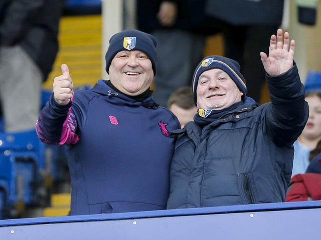 Stags fans during the Emirates FA Cup Second Round match against Sheffield Wednesday at Hillsborough.