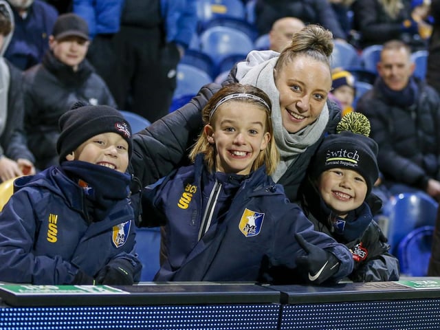 Mansfield Town fans ahead of the draw with Tranmere Rovers on 28th November.
