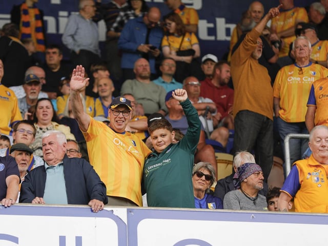 Stags fans at the Burton Albion game.