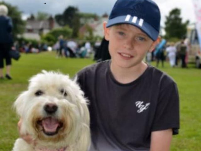 Joshua Hallam and Daisy came third in the dog show at the Underwood Festival in 2019