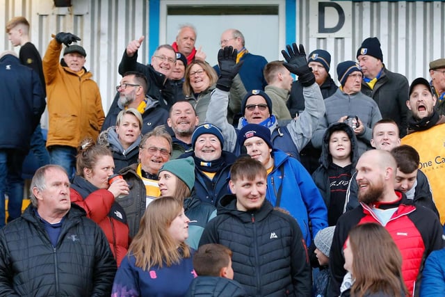 Mansfield Town fans ahead of the defeat to Leyton Orient.