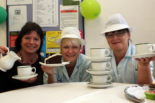 Macmillan's world's biggest coffee morning at P C T in 2010, l to r Lisa Motais, Jackie Jackson, Julie Draycott