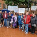Somercotes protesters outside the Amber Valley Council meeting. Picture: Steve Tomlinson/Local Democracy Reporting Service