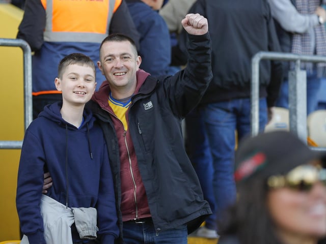 Stags fans at the Stevenage game.