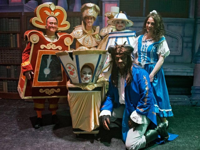 Key characters from MHTT's 2019 production of Beauty and the Beast at Mansfield Palace Theatre.