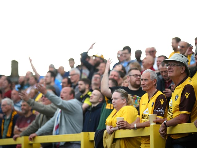 14,000 fans watched Sutton face Leeds in the FA Cup fourth round on 24 January 1970.