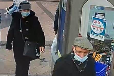 Officers believe the two people pictured in this CCTV image may have information which can help their investigation.