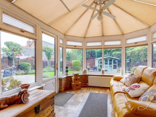 Another shot of the conservatory, which provides a gateway to the lovely garden.