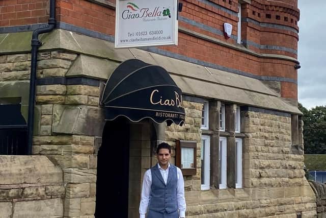 Owner Tamir Abouelela outside Ciao Bella on Nottingham Road