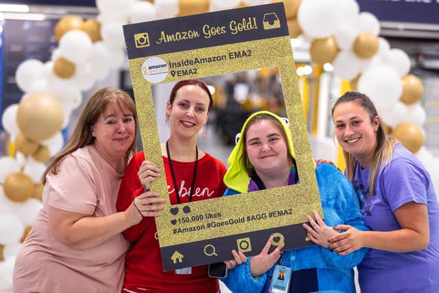 Amazon employees from Sutton held a month-long series of gold-themed events.