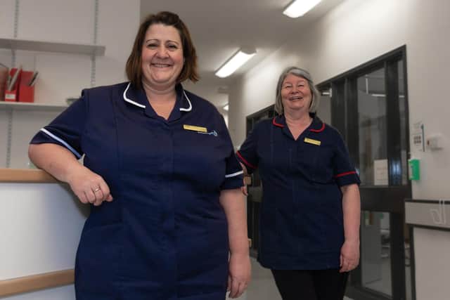 Clare Haywood, Chatsworth unit ward sister, left, with Ros Roddy, Mansfield Community Hospital matron.