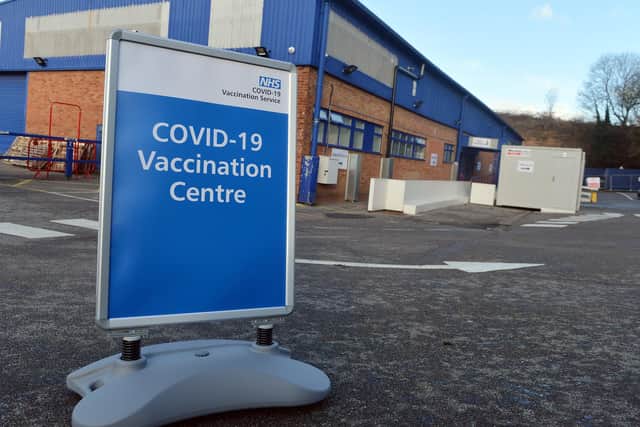 The new Mansfield vaccination site, which opened on Monday January 25.