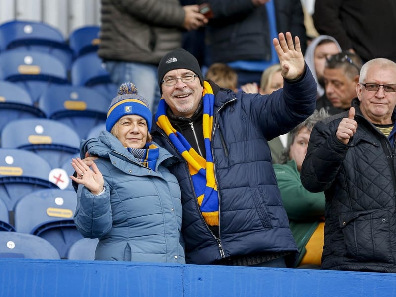 Mansfield Town fans enjoy the 2-0 win over Newport County.