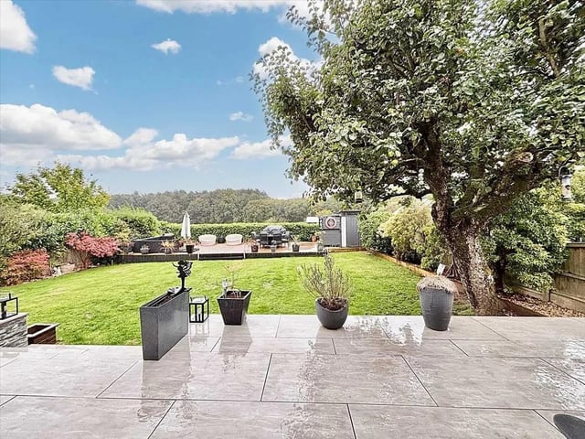 The stunning garden is the perfect private oasis of calm and tranquility.