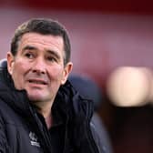 Nigel Clough, Manager of Mansfield Town, looks on prior to the Emirates FA Cup Third Round match between Sheffield United and Mansfield Town at Bramall Lane on January 11, 2026 in Sheffield, England. (Photo by Alex Livesey/Getty Images)