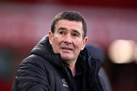 Nigel Clough, Manager of Mansfield Town, looks on prior to the Emirates FA Cup Third Round match between Sheffield United and Mansfield Town at Bramall Lane on January 11, 2026 in Sheffield, England. (Photo by Alex Livesey/Getty Images)