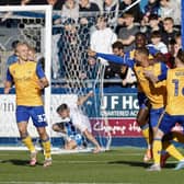 Stags go ahead at Barrow. Photo by Chris Holloway / The Bigger Picture.media