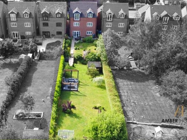 The final photo in our gallery is a drone shot from the clouds, showing the extent of the back garden and also how the property fits in with the Selston landscape.