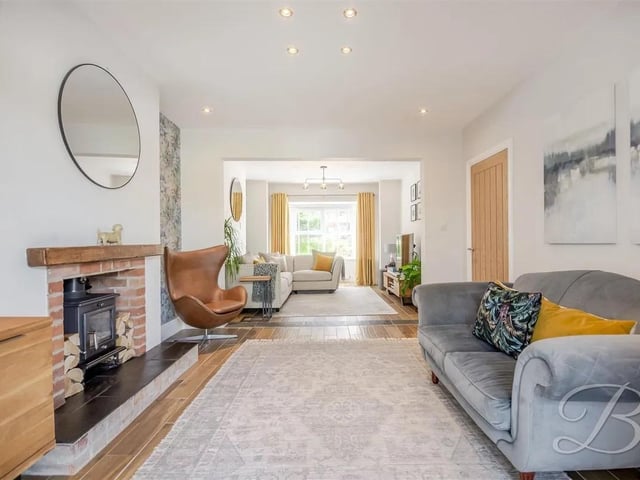 One of two generous living rooms in the property.