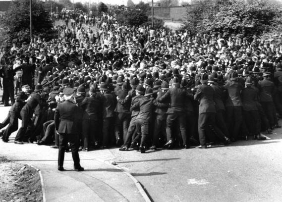 The Battle of Orgreave in June 1984, near Rotherham, was one of the main flashpoints in the year-long conflict.