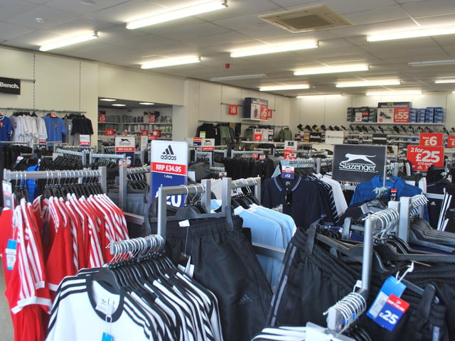 Sportswear is available.