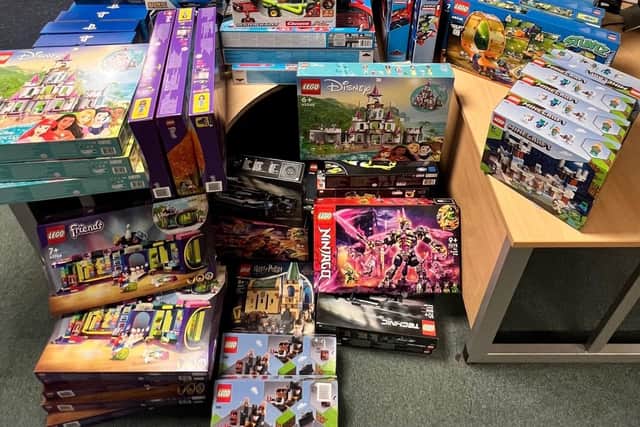 They stole more than £4,000 worth of Lego sets
