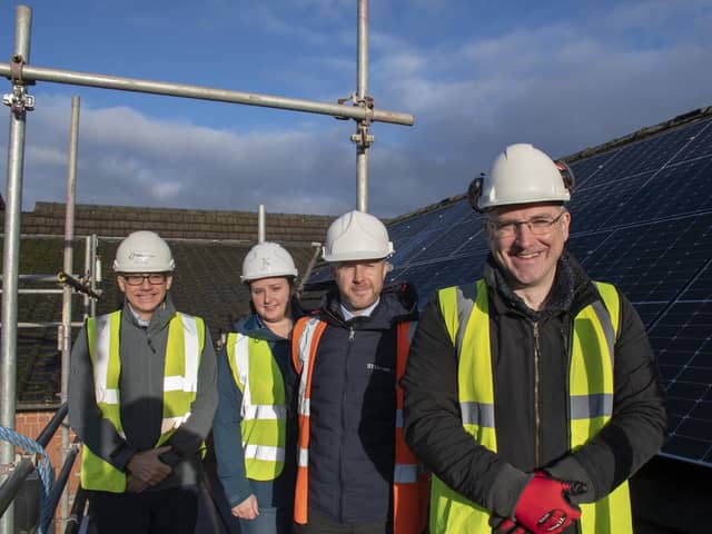From left, construction director Jim Hardie, Kinver's Katie Mills, regeneration manager Paul Crawford and Coun Matthew Relf.