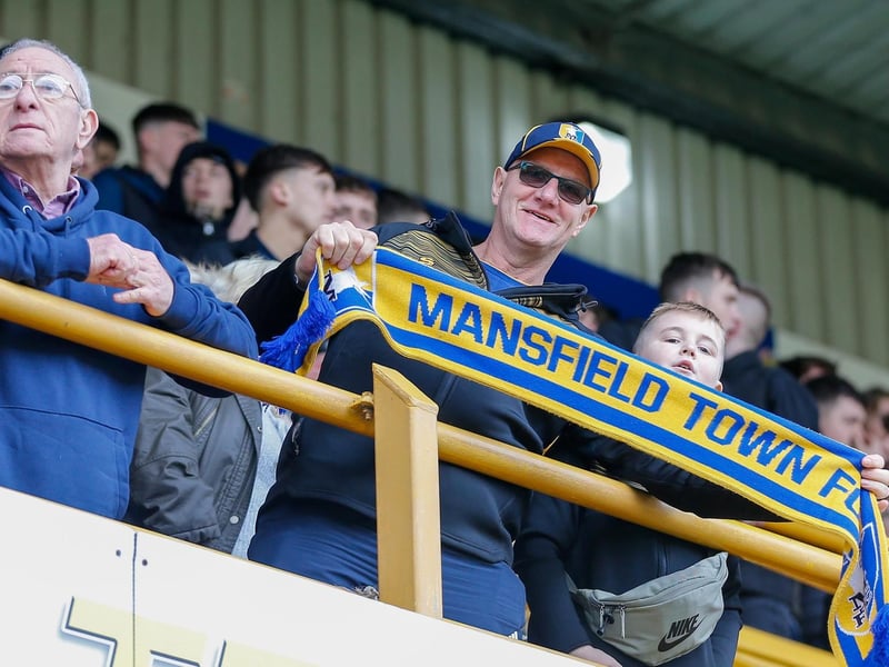 Mansfield Town fans ahead of the 2-0 win at Bradford City.