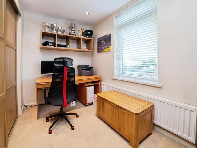 The property provides ample space for a home office