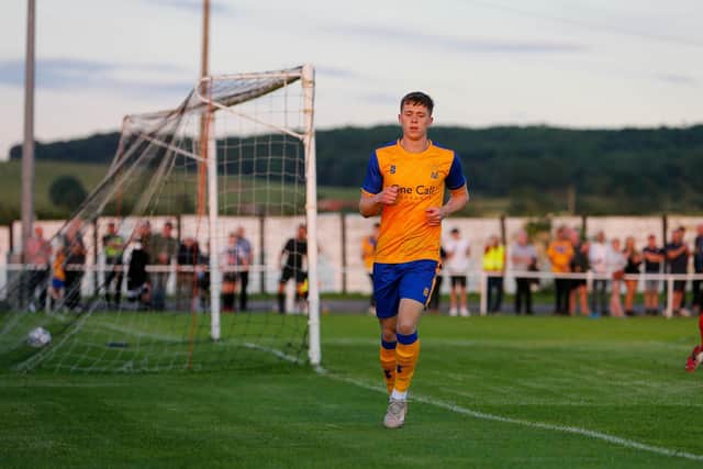 Jimmy Knowles - back in action at Lincoln for the first time today after his serious knee injury.